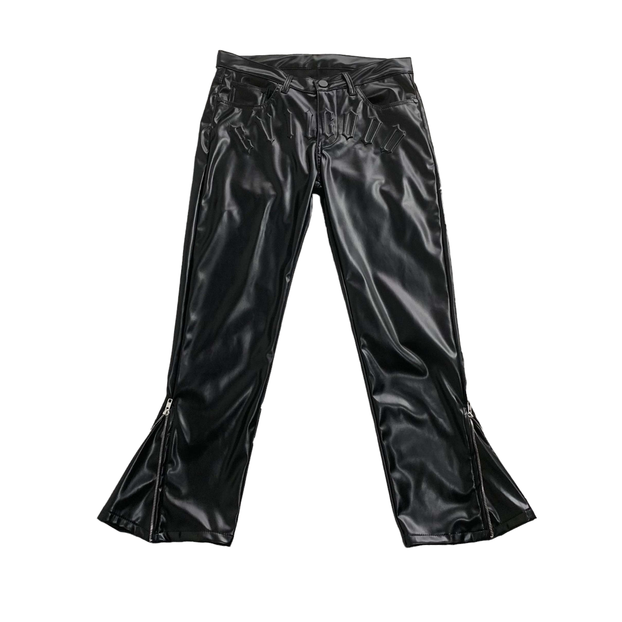 Evil Good Leather zipped flared trousers