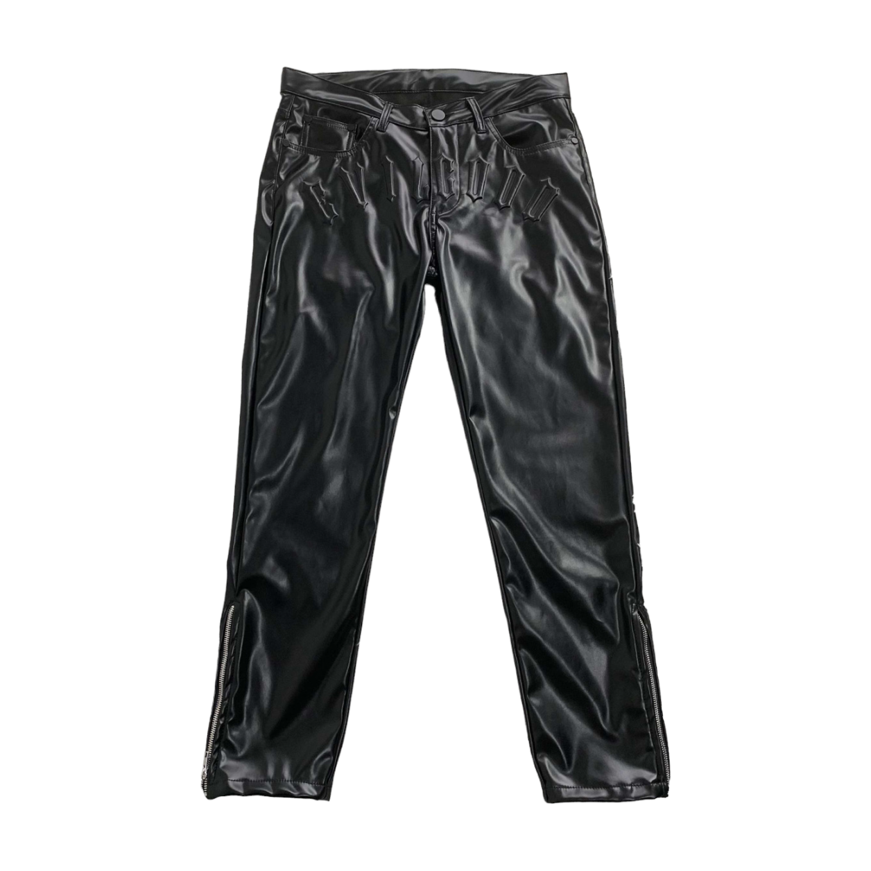 Evil Good Leather zipped flared trousers