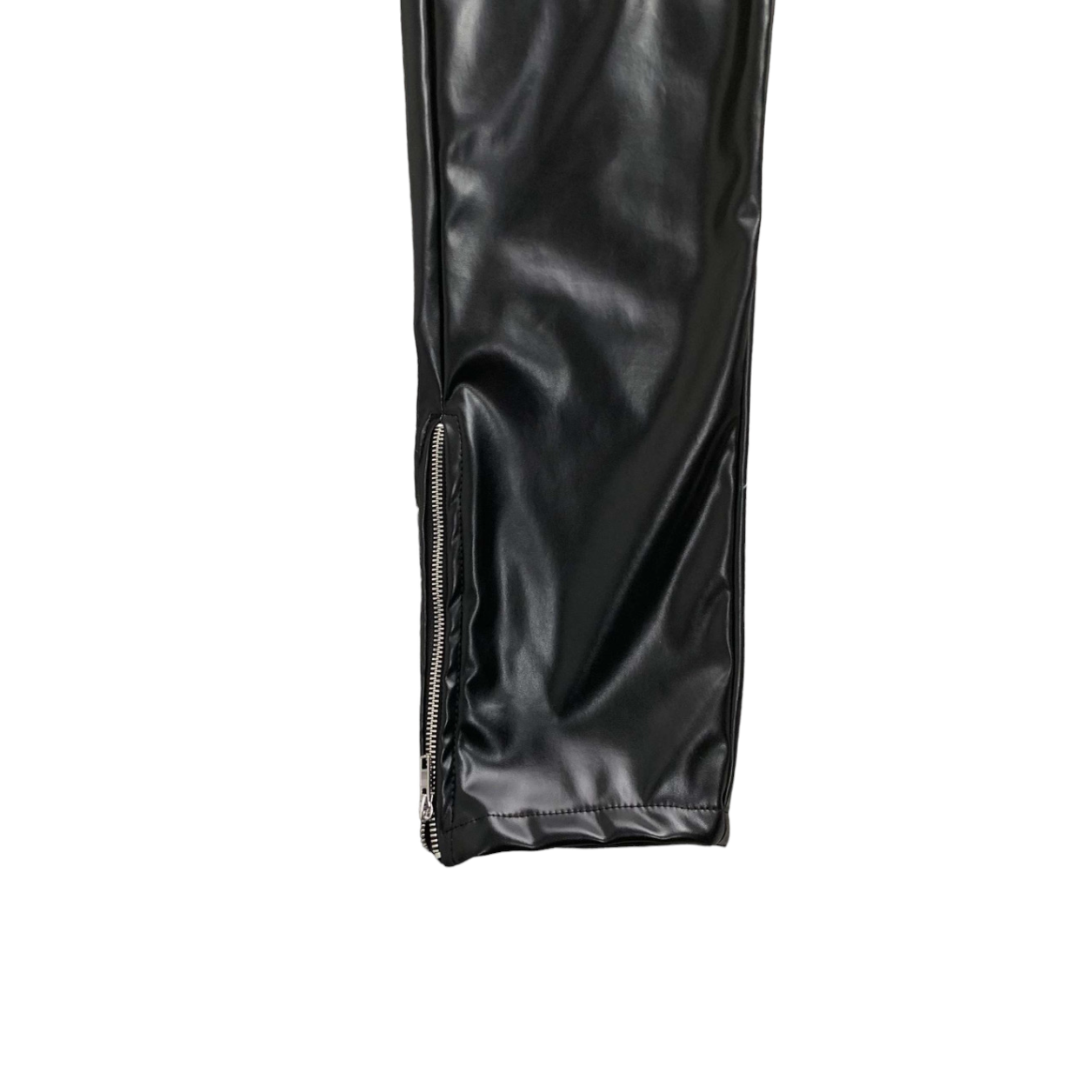 Evil Good Leather zipped flared trousers