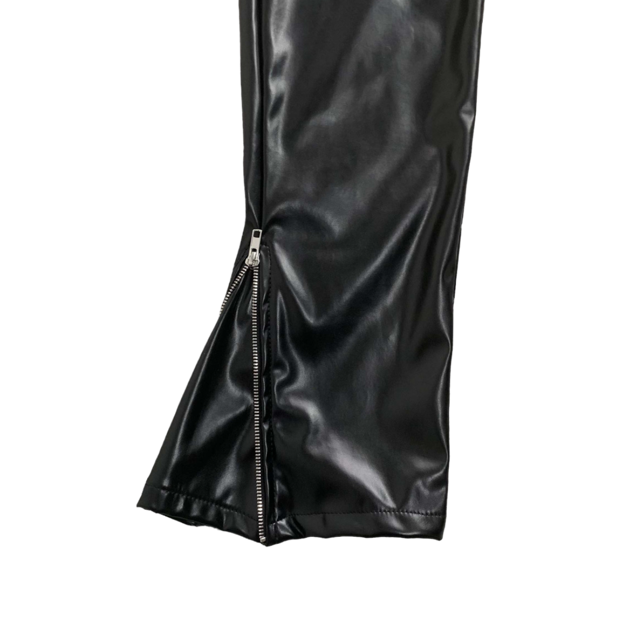 Evil Good Leather zipped flared trousers